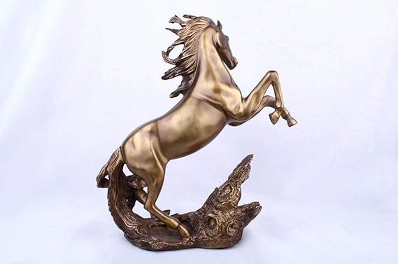 Elegant Resin Horse Statue - Home Glowz Exclusive