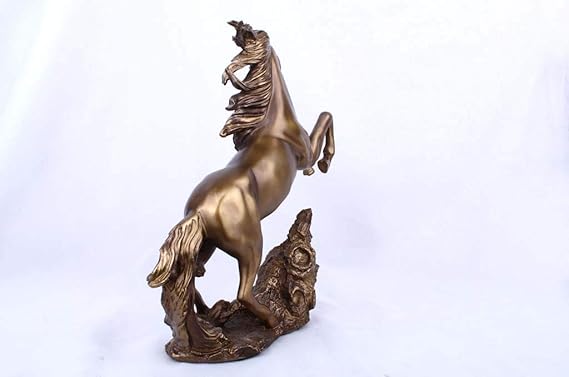 Elegant Resin Horse Statue - Home Glowz Exclusive