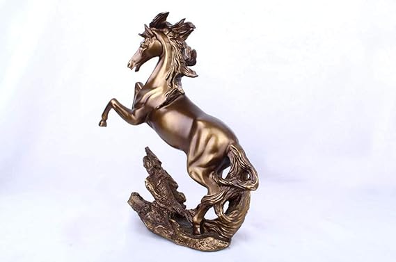 Elegant Resin Horse Statue - Home Glowz Exclusive