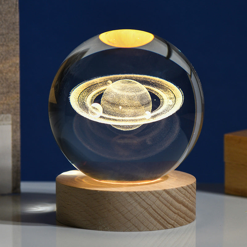 Saturn Crystal Ball Lamp