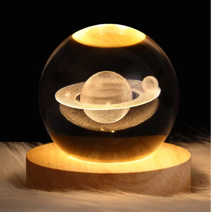 Saturn Crystal Ball Lamp