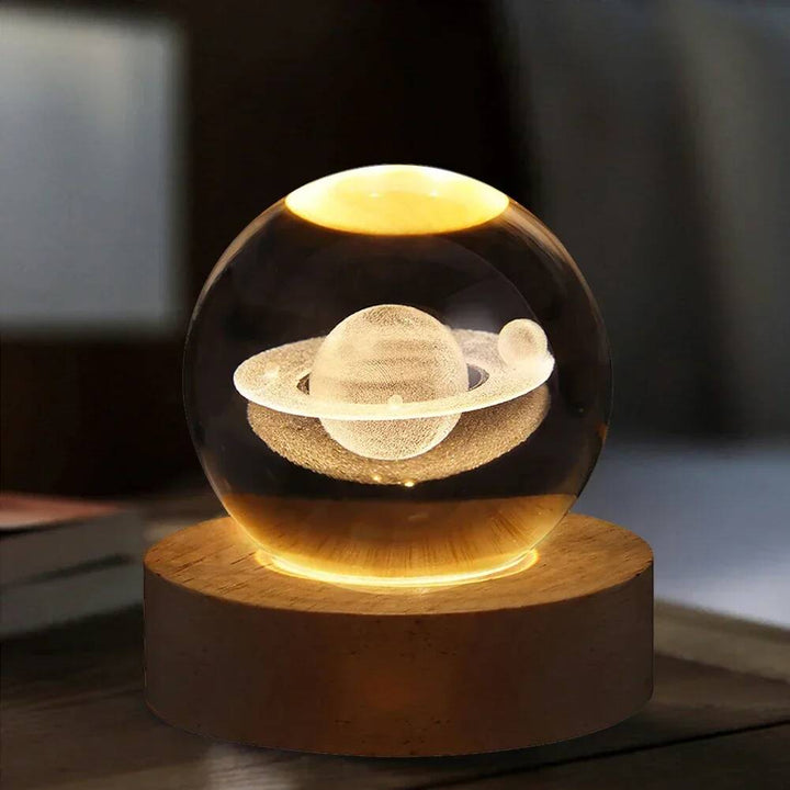 Saturn Crystal Ball Lamp