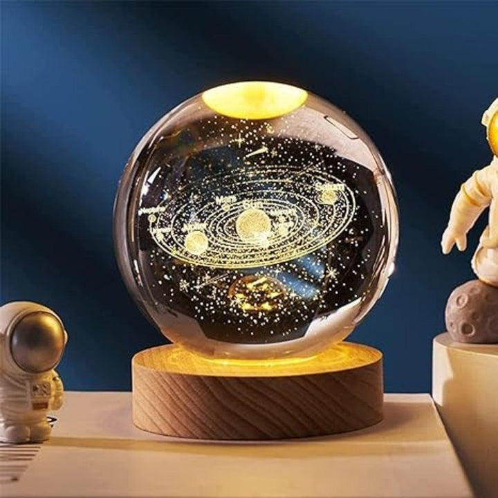 Full Solar System Crystal Ball Lamp